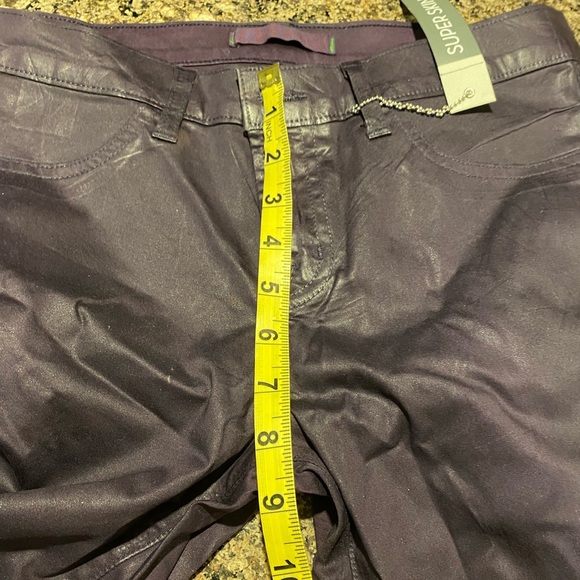 JBrand Signature Super Skinny 5-pocket leather-look Women's Purple Jeans Size 29 - Picture 12 of 13